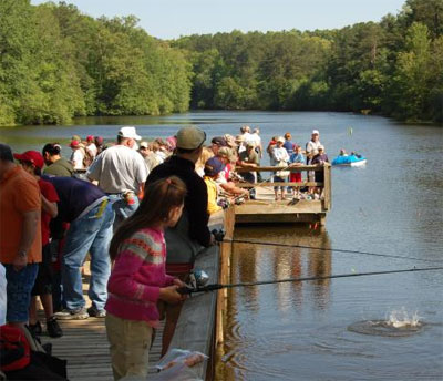 Fishing at Charlie Elliott PFA