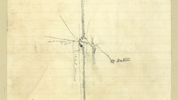 1864 field sketch of the Confederate fortifications near Dalton, Georgia