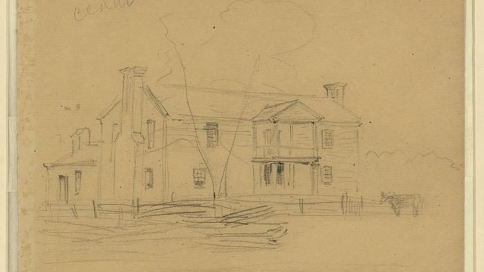 1864 sketch of the fighting at Ringgold Gap, Georgia