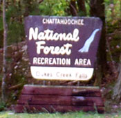 Dukes Creek Falls Sign