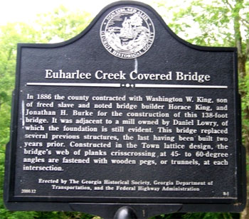 Euharlee Creek Covered Bridge Marker