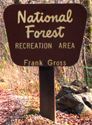 Frank Gross Recreation Area Sign