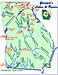 Georgia Lakes and Rivers Map