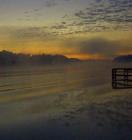 Hazy GA lake