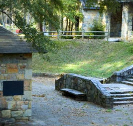 Historic buildings at Indian Springs State Park