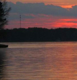 Vivid Night Sky and Lake Sinclair