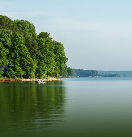 Gorgeous sunny Lake Sinclair scenery