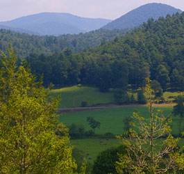 Scenic Mountain and Valley