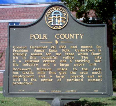 Polk County historic marker