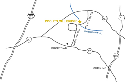 Poole's Mill Covered Bridge Map