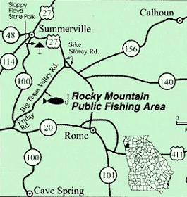 Rocky Mountain Public Fishing Area Map
