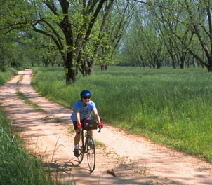 Biking on Seven Islands Trail