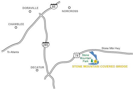 Stone Mountain Covered Bridge Map