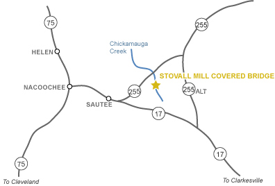 Stovall Mill Covered Bridge Map