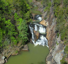 Areal View of Tallulah Gorge