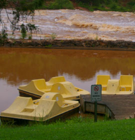 Paddle boats at Watson Mill Bridge State Park