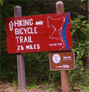 Watson Mill Bridge State Park trails sign